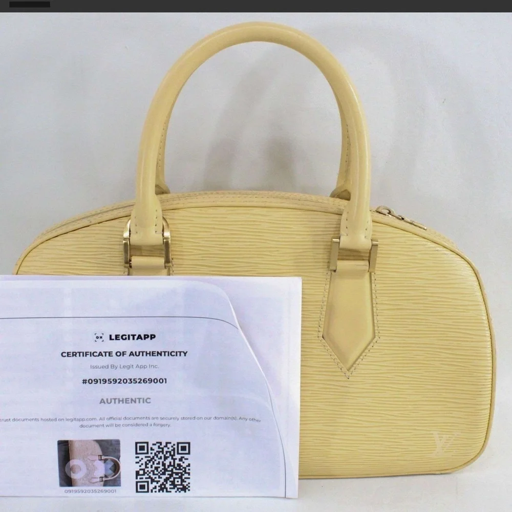 Louis Vuitton Cream Leather Satchel
